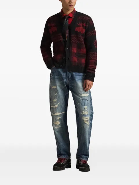 Polo Ralph Lauren moose check cardigan