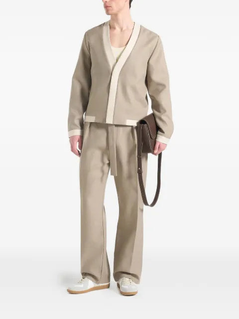 Manière De Voir Clovis tailored cardigan with contrast placket