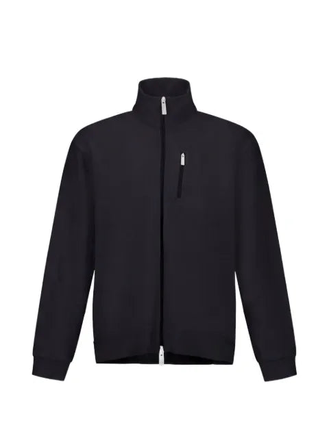 Laminar high-neck zip-up sweatshirt