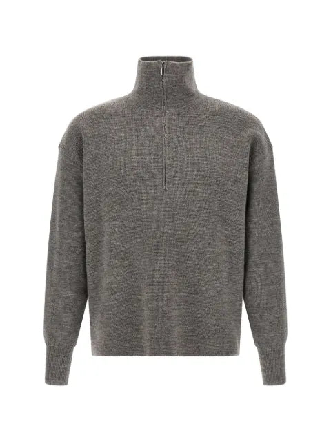 Ma'ry'ya half-zip dropped-shoulder sweater