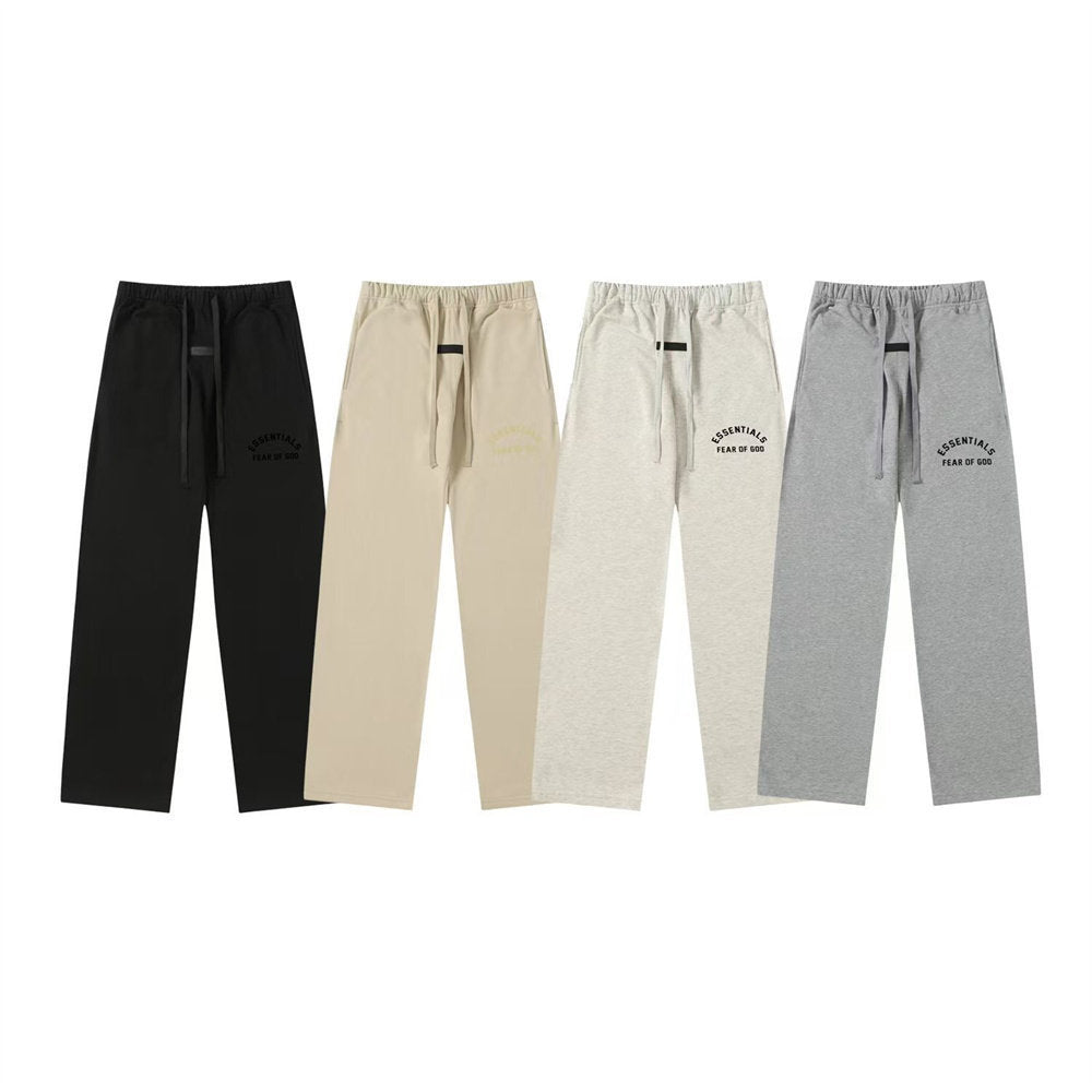 Fear Of God Essentials Flocked Logo Drawstring Straight Leg Sweatpants